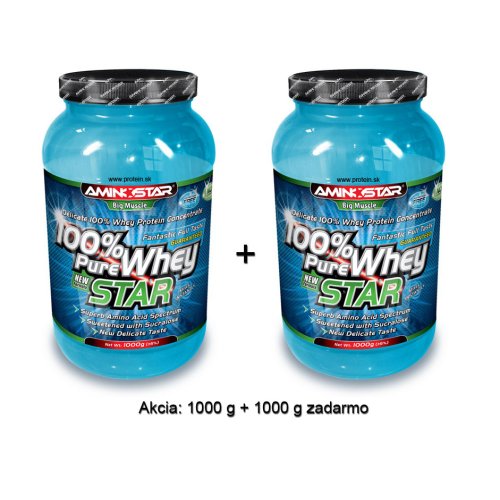 1+1 Zadarmo: 100% Pure Whey Star - Aminostar