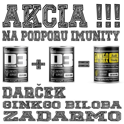 2+1 Zadarmo: Vitamín D3 + Ginkgo Biloba Zadarmo - FitBoom