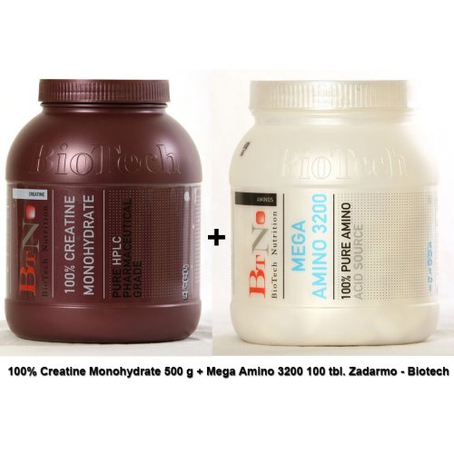 Akcia: 100% Kreatín + Mega Amino 3200 Zadarmo - Biotech