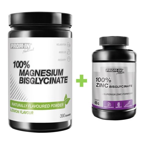 Akcia: 100% Magnesium Bisglycinate + 100% Zinc Bisglycinate - Prom-IN