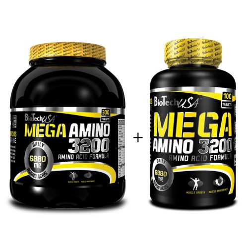Akcia: Mega Amino 3200 300 tbl + 100 tbl Zadarmo - Biotech USA